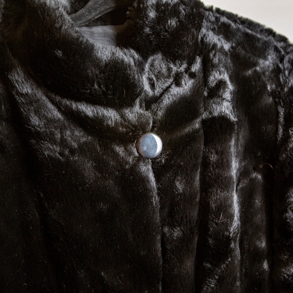 Black Faux Fur Coat